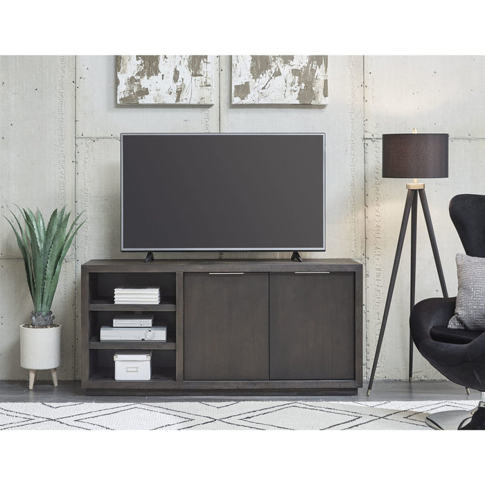Oxford media console with two drawers and two shelves, 163 cm, in basalt grey