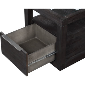 Set of 2 Oxford side table with one drawer in basalt grey