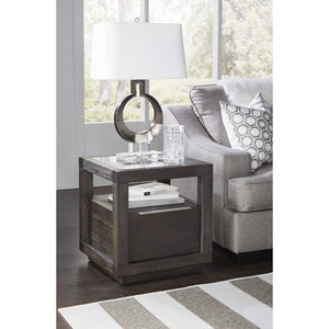 Set of 2 Oxford side table with one drawer in basalt grey