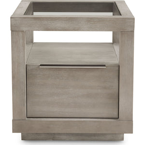 Set of 2 Oxford side table with one mineral drawer