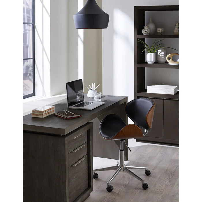 Oxford Single Pedestal Desk in Basalt Grey