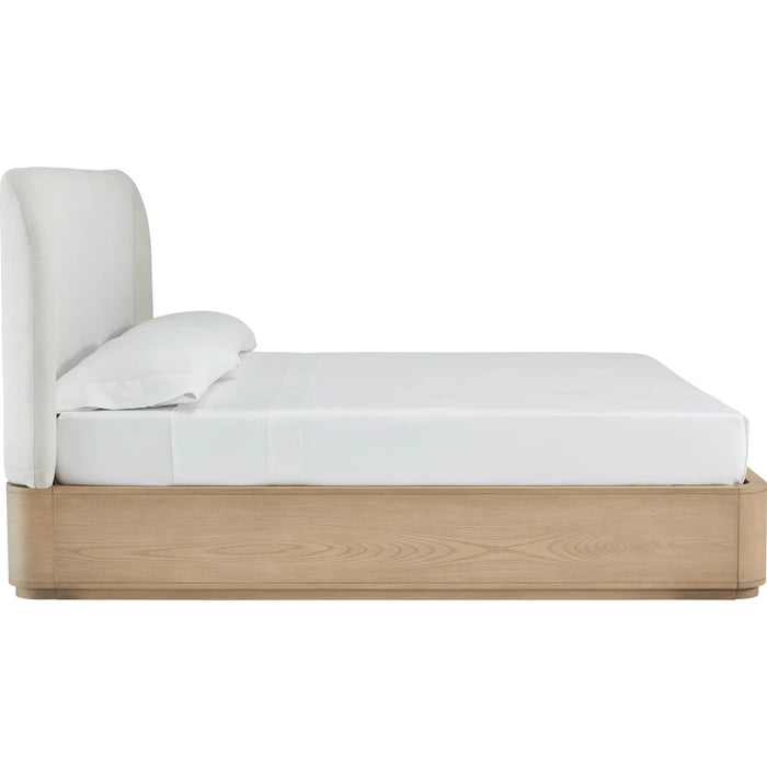 Zyra Quiet Luxury Bed Frame in Buff Cream Ash
