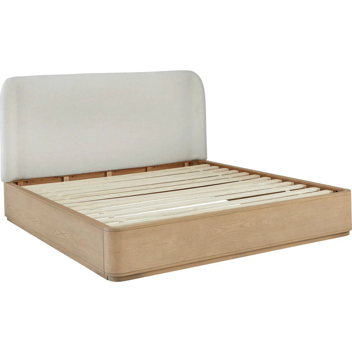 Zyra Quiet Luxury Bed Frame in Buff Cream Ash