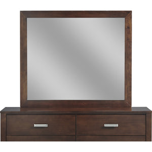 Riva mirror in chocolate brown