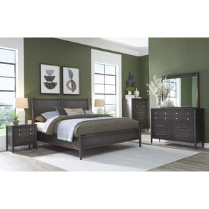 Rockport oak chest of drawers with eight drawers and Mirror in Yin