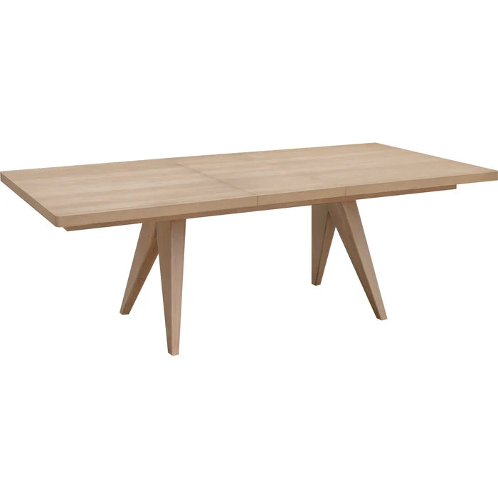 Linwood Ash Wood Rectangular Extension Table in Ginger