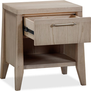 Set of 2 Sumire bedside table in ash wood with one drawer and one shelf in ginger