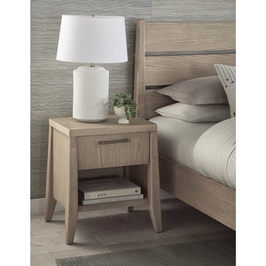 Set of 2 Sumire bedside table in ash wood with one drawer and one shelf in ginger