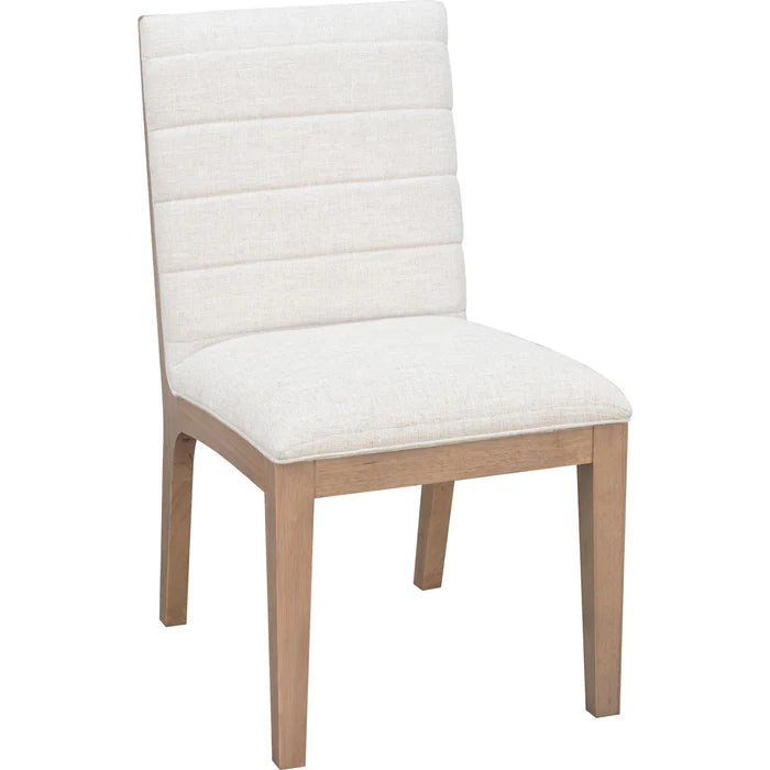 Linwood Solid Wood Dining Chair in Ginger and Natural Linen