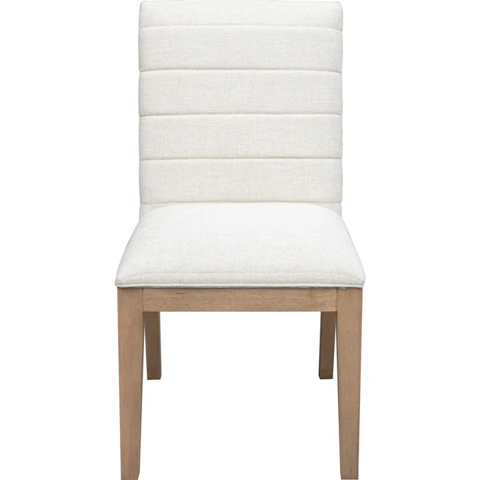 Linwood Solid Wood Dining Chair in Ginger and Natural Linen
