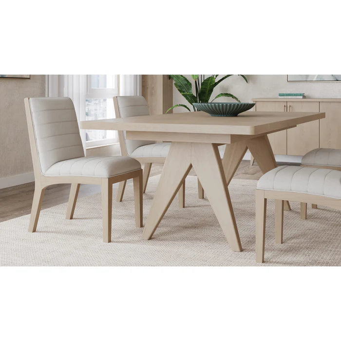 Linwood Solid Wood Dining Chair in Ginger and Natural Linen