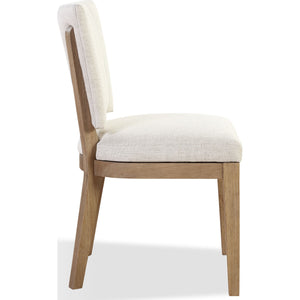 Set of 2 Sumner dining chair with upholstered backrest, natural
