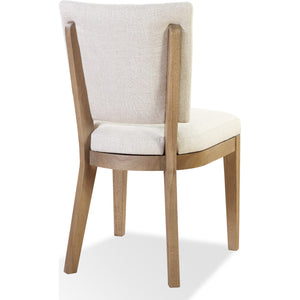 Set of 2 Sumner dining chair with upholstered backrest, natural
