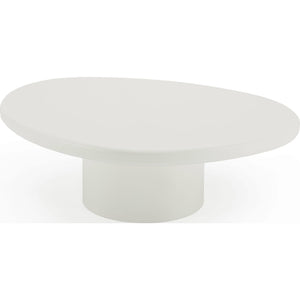 Short wooden coffee table Sven in rice color