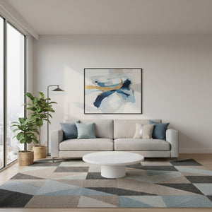 Short wooden coffee table Sven in rice color