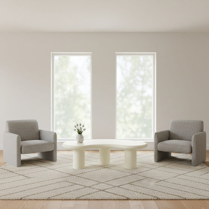 Sven tall wooden coffee table in rice