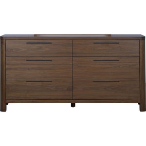 Tote chest of drawers with six drawers and Mirror made of English walnut wood