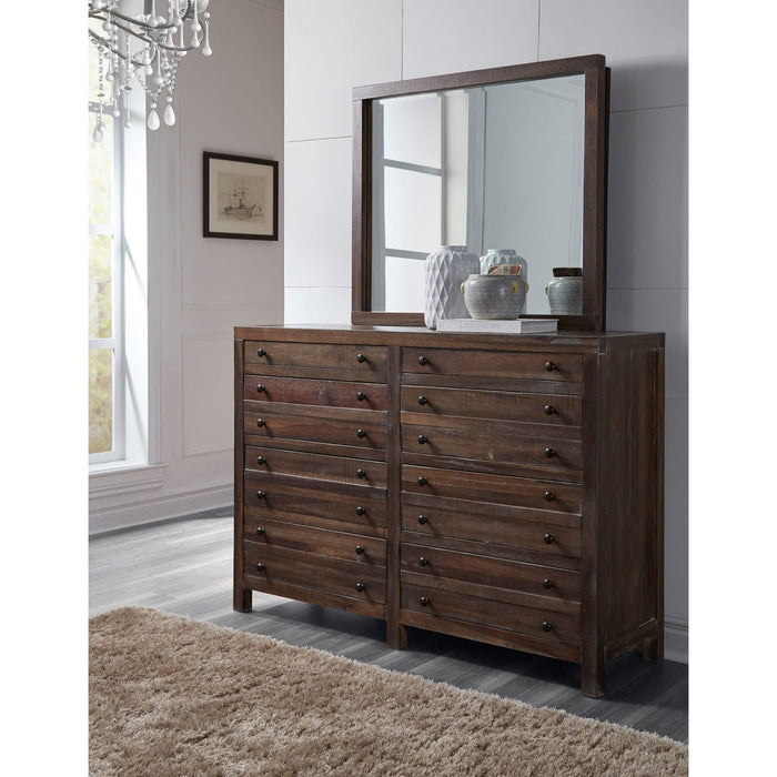 Townsend solid wood chest of drawers with eight drawers and Mirror in Java (2024)
