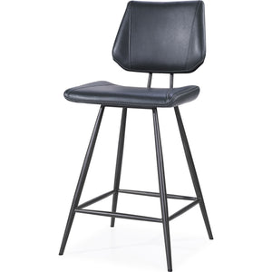 Set of 2 Vinson Modern Swivel Bar Stool in Cobalt