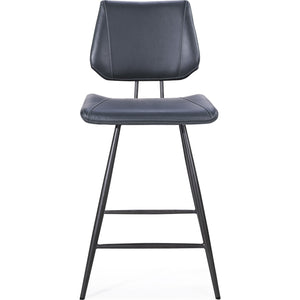 Set of 2 Vinson Modern Swivel Bar Stool in Cobalt