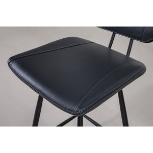 Set of 2 Vinson Modern Swivel Bar Stool in Cobalt