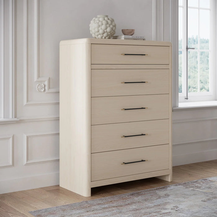 Lexington Upholstered Bedroom Set in White Sand