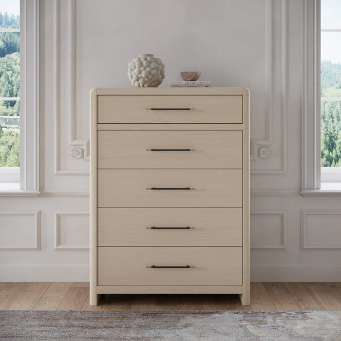 Lexington Upholstered Bedroom Set in White Sand