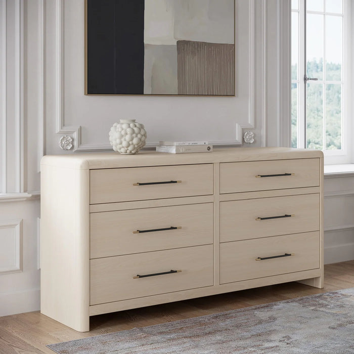 Lexington Upholstered Bedroom Set in White Sand