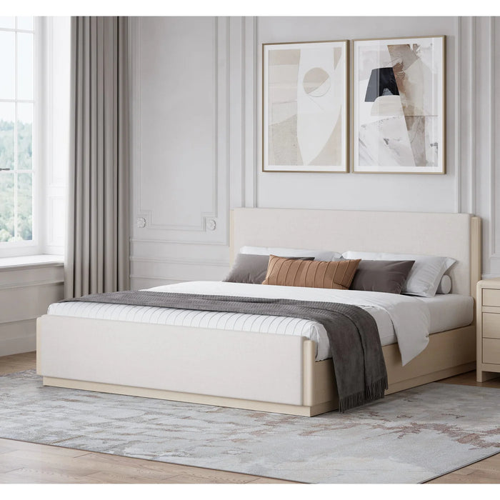 Lexington Upholstered Bedroom Set in White Sand
