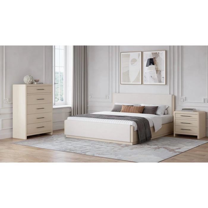 Lexington Upholstered Bedroom Set in White Sand