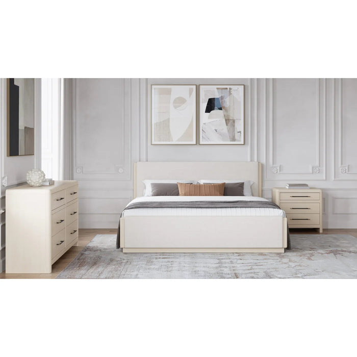Lexington Upholstered Bedroom Set in White Sand