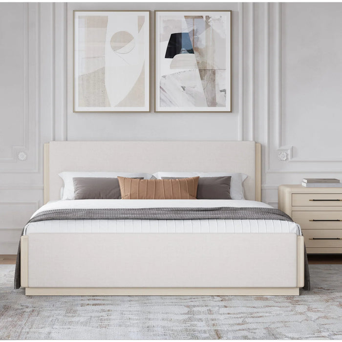 Lexington Upholstered Bedroom Set in White Sand
