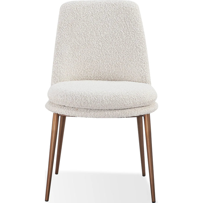 Aspen Stone Top Round Dining Table and Chair Set in Chanelle and Bronze