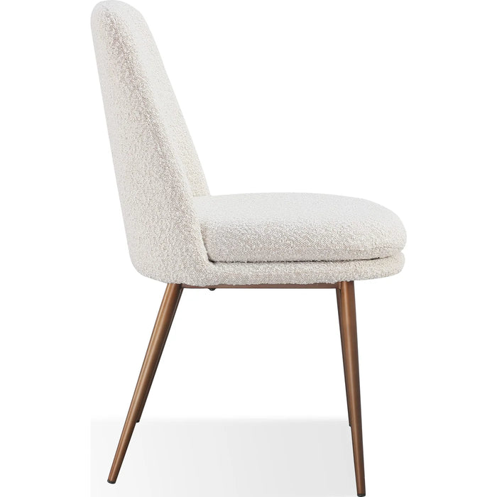 Aspen Stone Top Round Dining Table and Chair Set in Chanelle and Bronze