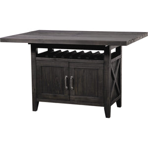 Yosemite counter-height rectangular extendable table in the café