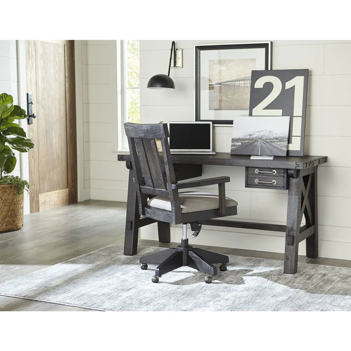 Oak Park Solid Wood Office Arm Chair on Wheels