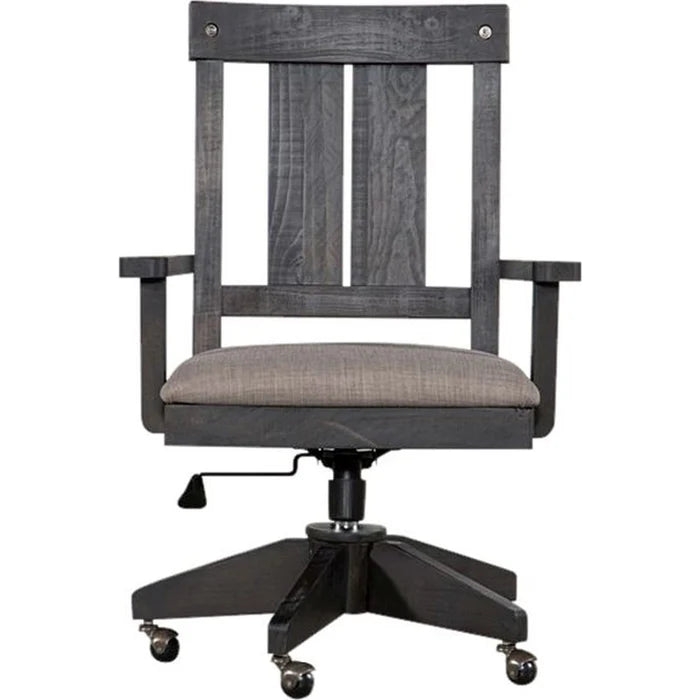 Oak Park Solid Wood Office Arm Chair on Wheels