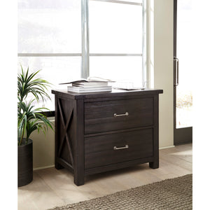 Set of 2 Side filing cabinet made of solid Yosemite wood in the café