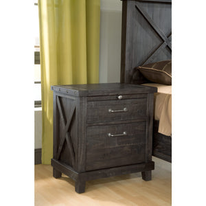Set of 2 Yosemite solid wood nightstand in the café