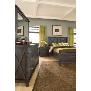 Set of 2 Yosemite solid wood nightstand in the café