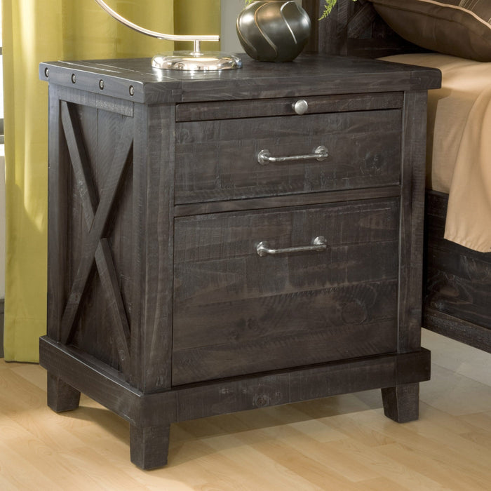 Set of 2 Yosemite solid wood nightstand in the café