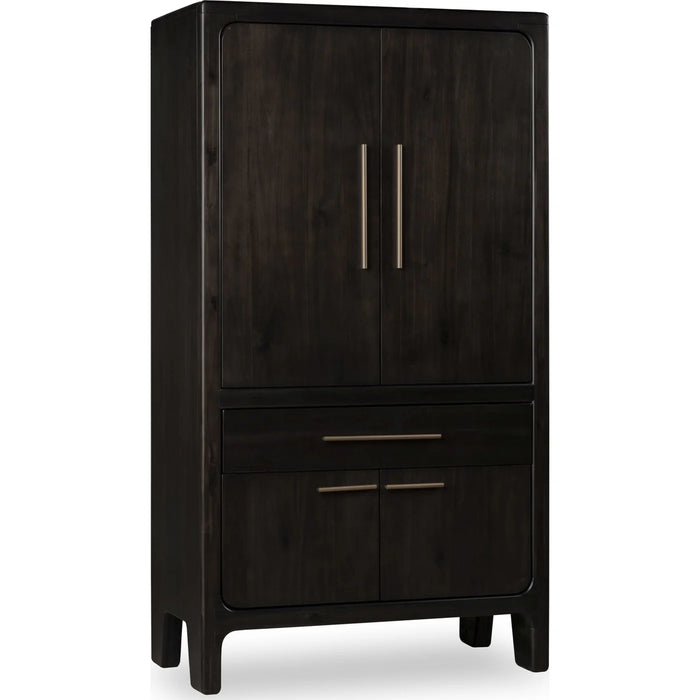 Ravenwood Acacia Wood Bar Cabinet with Wine and Stemware Storage