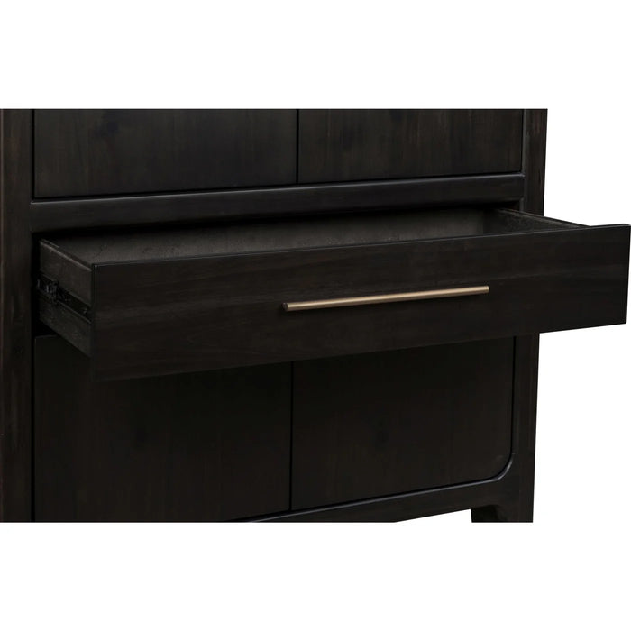 Ravenwood Acacia Wood Bar Cabinet with Wine and Stemware Storage