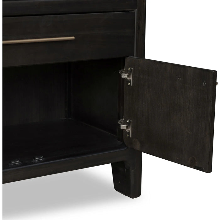 Ravenwood Acacia Wood Bar Cabinet with Wine and Stemware Storage