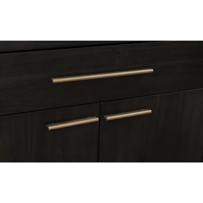 Ravenwood Acacia Wood Bar Cabinet with Wine and Stemware Storage