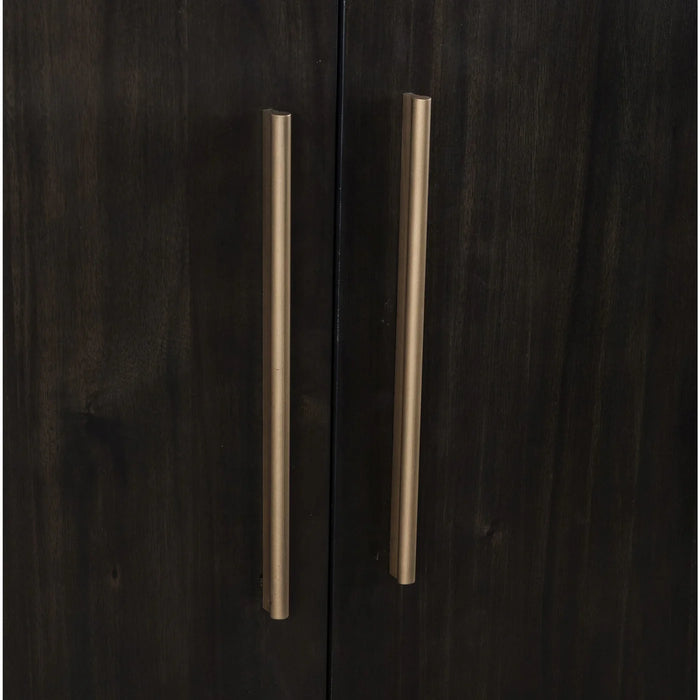 Ravenwood Acacia Wood Bar Cabinet with Wine and Stemware Storage