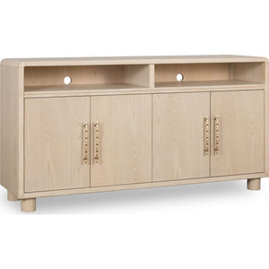 Zinnia sideboard with four doors and two shelves in white sand