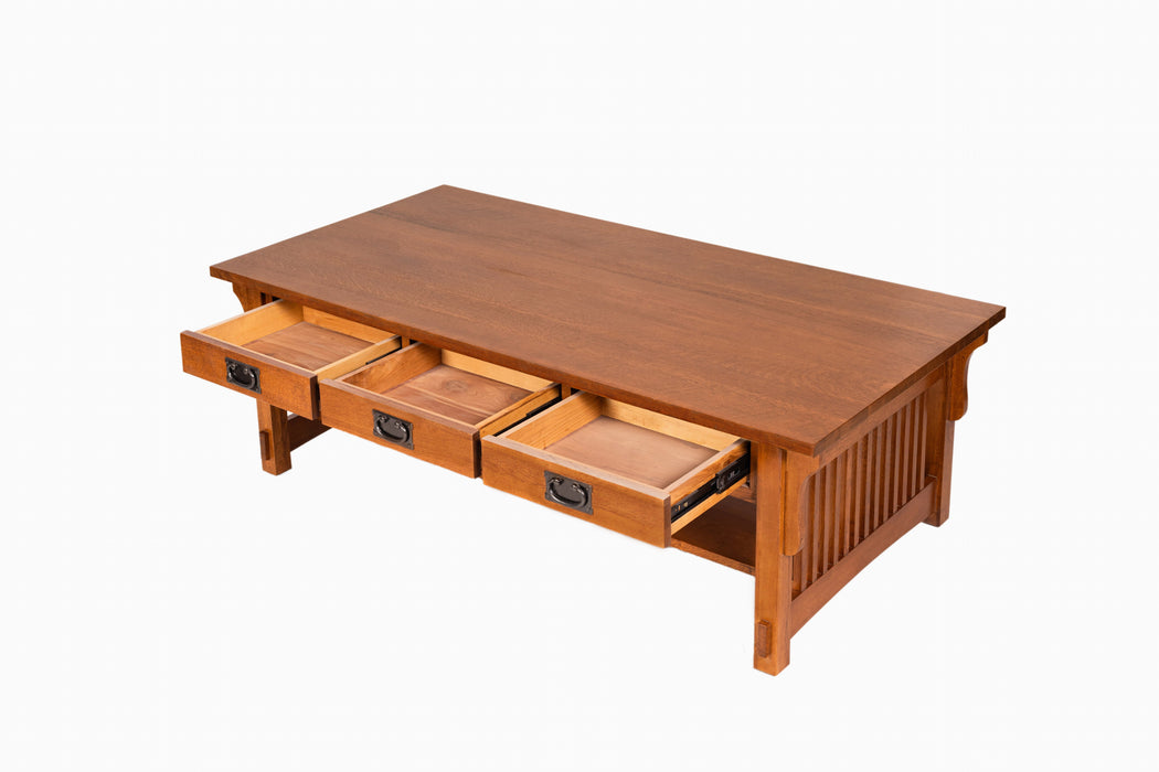 Mission Crofter Style 6 Drawer Coffee Table