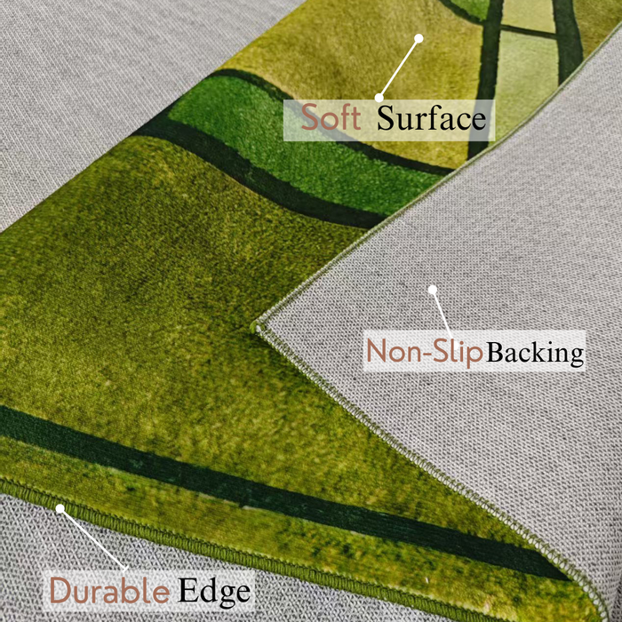 Arts and Crafts Collection Area Rug Ultra Soft Washable Rug, Non Slip Area Rug Indoor, Stain Resistant Rugs for Living Room Bedroom Vintage Home Decor