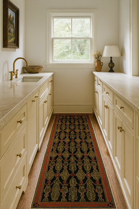 Arts and Crafts Collection Area Rug Ultra Soft Washable Rug, Non Slip Area Rug Indoor, Stain Resistant Rugs for Living Room Bedroom Vintage Home Decor